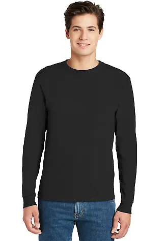 5586 Hanes® Long Sleeve Tagless 6.1 T-shirt - 558 Black front view