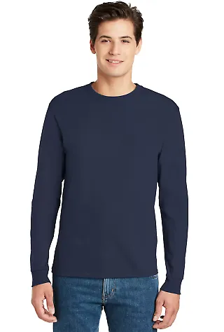 5586 Hanes® Long Sleeve Tagless 6.1 T-shirt - 558 Navy front view
