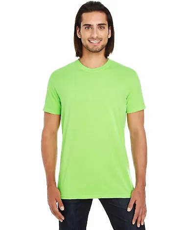 130A Threadfast Apparel Unisex Pigment Dye Short-S LIME front view