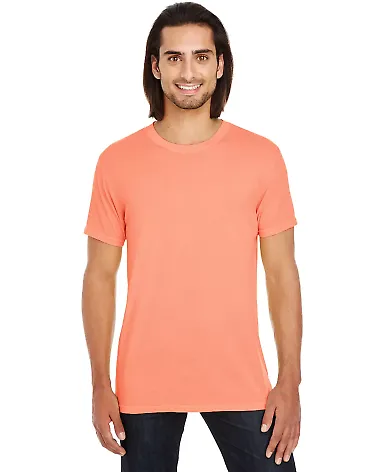 130A Threadfast Apparel Unisex Pigment Dye Short-S TANGERINE front view