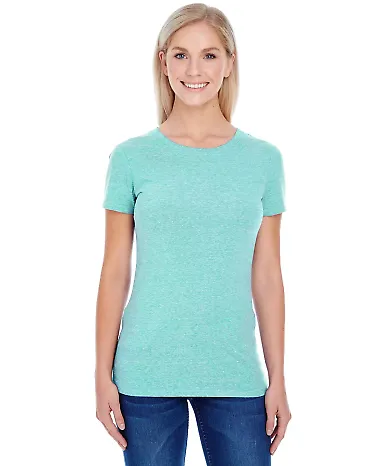 202A Threadfast Apparel Ladies' Triblend Short-Sle MINT TRIBLEND front view