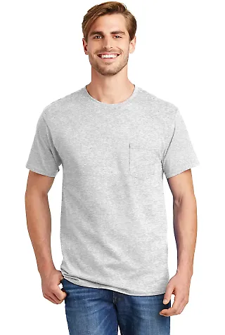 5590 Hanes® Pocket Tagless 6.1 T-shirt - 5590  in Ash front view