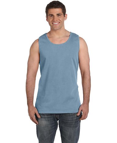 C9360 Comfort Colors Ringspun Garment-Dyed Tank in Ice blue front view