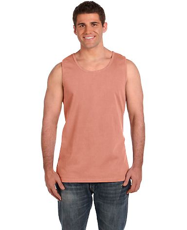 C9360 Comfort Colors Ringspun Garment-Dyed Tank in Terracotta front view