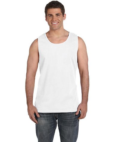 C9360 Comfort Colors Ringspun Garment-Dyed Tank in White front view