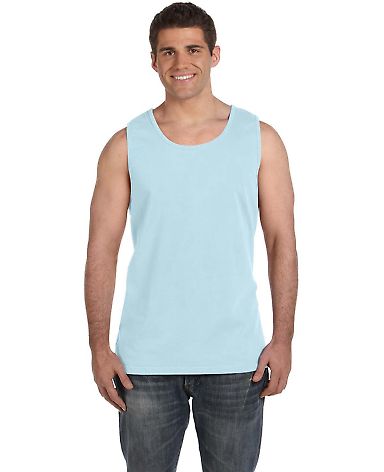 C9360 Comfort Colors Ringspun Garment-Dyed Tank in Chambray front view