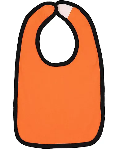 RS1004 Rabbit Skins Infant Jersey Contrast Trim Ve Orange/ Black front view