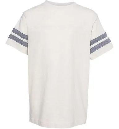 6137 LAT Jersey Youth Football Tee NAT HTH/ GRAN HT front view