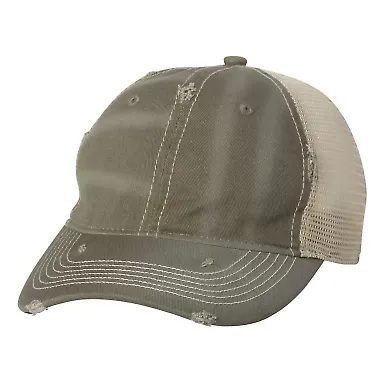 3150 Sportsman  - Bounty Dirty-Washed Mesh Cap -  Olive/ Khaki front view