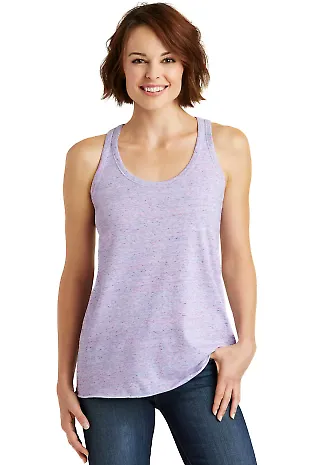 DM466 District Made Ladies Cosmic Twist Back Tank White/Pink Cos front view