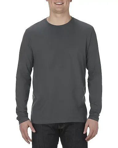 5304 Alstyle Adult Long Sleeve T-shirt Charcoal front view