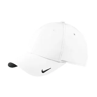  779797 Nike Golf Swoosh Legacy 91 Cap White/White front view