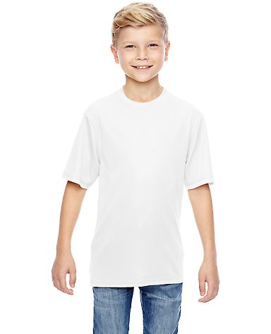 791  Augusta Sportswear Youth Performance Wicking  in White front view