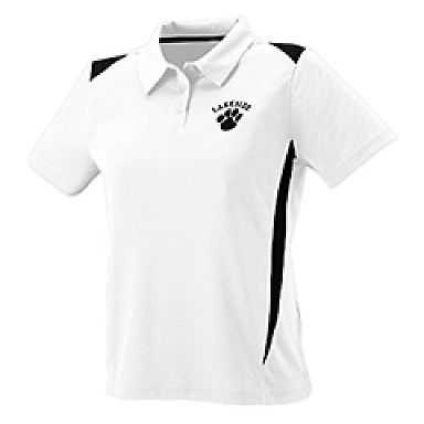 5013 Augusta Ladies' Premier Sport Shirt in White/ black front view