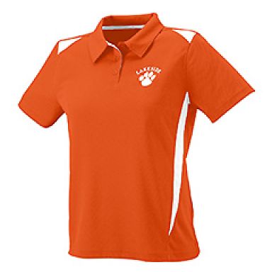 5013 Augusta Ladies' Premier Sport Shirt in Orange/ white front view
