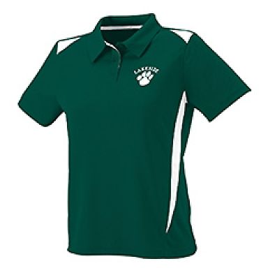 5013 Augusta Ladies' Premier Sport Shirt in Dark green/ white front view