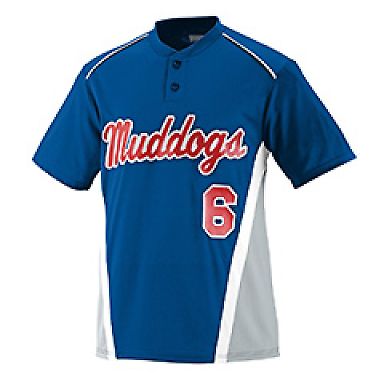 1525 Augusta RBI Jersey in Royal/ silver grey/ white front view