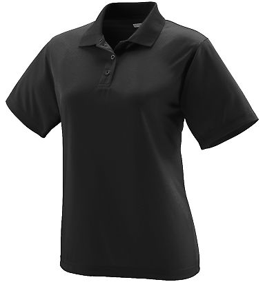 5097 Augusta Ladies' Wicking Mesh Sport Polo in Black front view