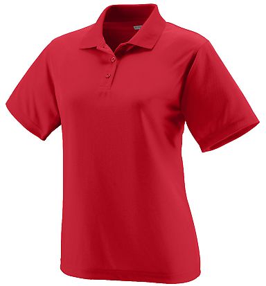 5097 Augusta Ladies' Wicking Mesh Sport Polo in Red front view