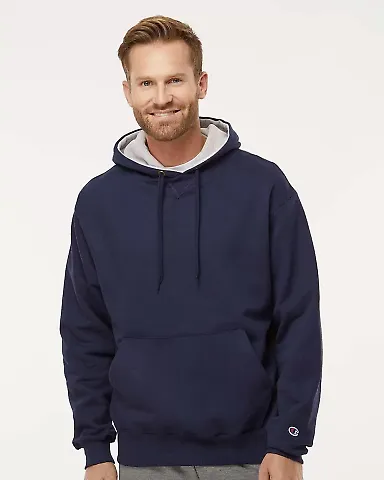 Champion S1781 Cotton Max Pullover Hoodie sweatshi in Navy front view