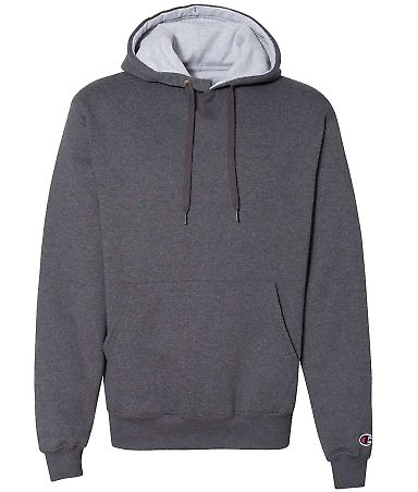 S1781 Champion Logo Cotton Max Pullover Hoodie swe Charcoal Heather