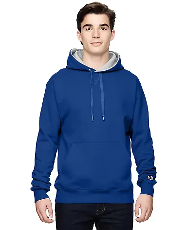 Champion S1781 Cotton Max Pullover Hoodie sweatshi in Athletic royal front view