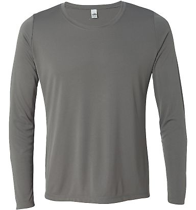 W3009 All Sport Ladies' Performance Long-Sleeve T- Sport Graphite front view