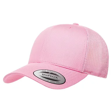 Yupoong 6606 Retro Trucker Hat in Pink front view