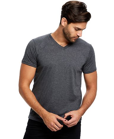 US Blanks US2200 Men's V Neck T Shirts in Heather charcoal front view