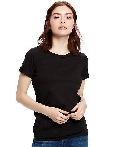 US Blanks US100 Women's Jersey T-Shirt in Black front view