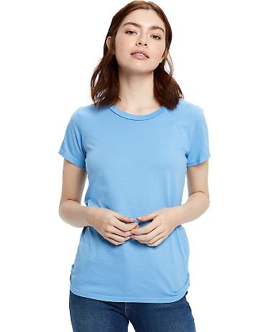 US Blanks US100 Women's Jersey T-Shirt in Big blue front view