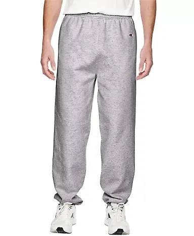 Champion P2170 Logo Cotton Max Sweats in Light steel front view