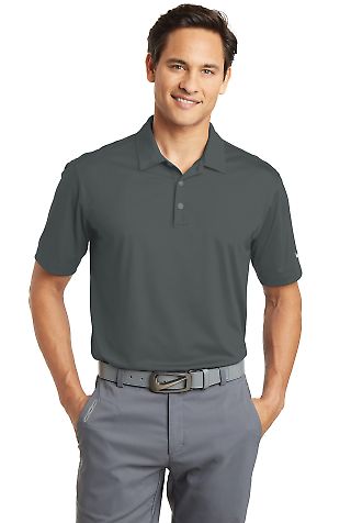 Nike Golf 637167 Dri-FIT Vertical Mesh Polo Anthracite front view