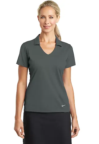 Nike Golf 637165  Ladies Dri-FIT Vertical Mesh Pol Anthracite front view