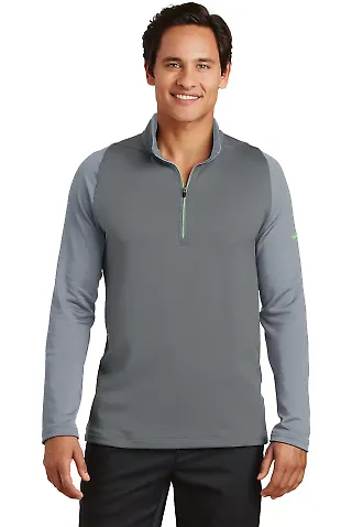 Nike Golf 779795  Dri-FIT Stretch 1/2-Zip Cover-Up DkGy/ClGy/Chrt front view