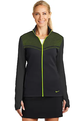 Nike Golf 779804  Ladies Therma-FIT Hypervis Full- Black/Volt front view
