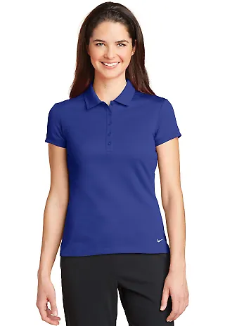 Nike Golf 746100  Ladies Dri-FIT Solid Icon Pique  Deep Royal Blu front view