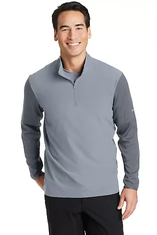 Nike Golf 746102  Dri-FIT Fabric Mix 1/2-Zip Cover Cool Gry/Dk Gy front view