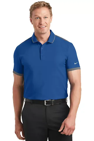 Nike Golf 838958  Dri-FIT Stretch Woven Polo Gym Blue/Dk Gy front view