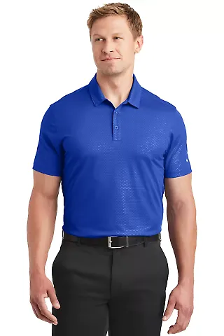 Nike Golf 838964  Dri-FIT Embossed Tri-Blade Polo Old Royal front view