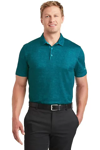 Nike Golf 838965  Dri-FIT Crosshatch Polo Blustery/Navy front view