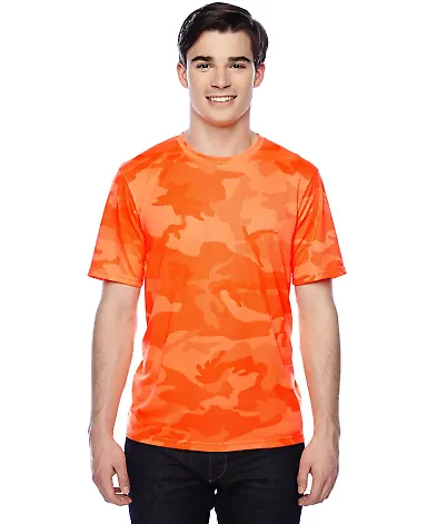Champion CW22 Sport Performance T-Shirt in Safety orange camo front view