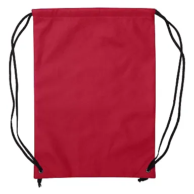 Liberty Bags A136 Non-Woven Drawstring Backpack RED front view