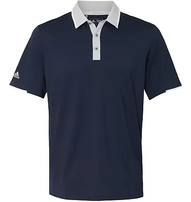 Adidas A166 Climacool® Performance Polo Navy/ Stone/ White front view