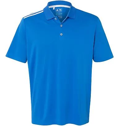 Adidas A233 Climacool 3-Stripes Shoulder Polo Bright Royal/ White/ Mid Grey front view