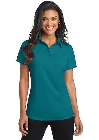 Port Authority L571    Ladies Dimension Polo Dark Teal front view
