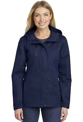 Port Authority L331    Ladies All-Conditions Jacke True Navy front view
