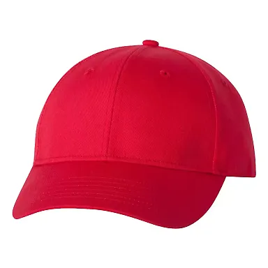 Valucap VC100 Twill Cap Red front view