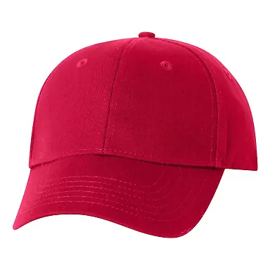 Valucap VC600 Structured Chino Cap Red front view