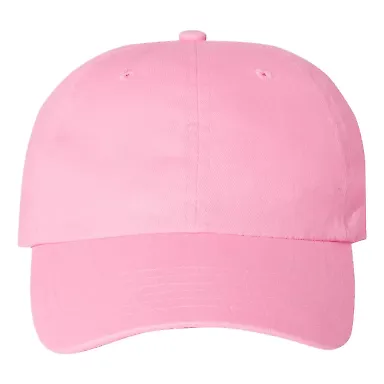 Valucap VC200 Brushed Twill Cap Pink front view